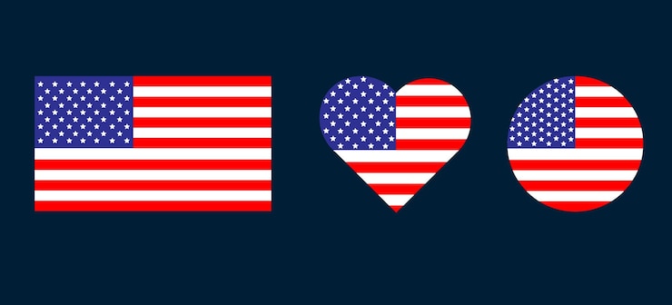 Vetor ilustração vetorial da bandeira dos estados unidos