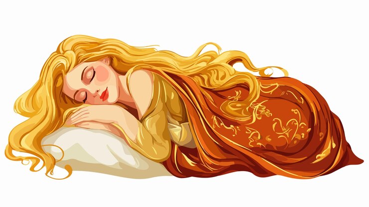 Vetor ilustração vetorial da bela adormecida isolada em fundo branco