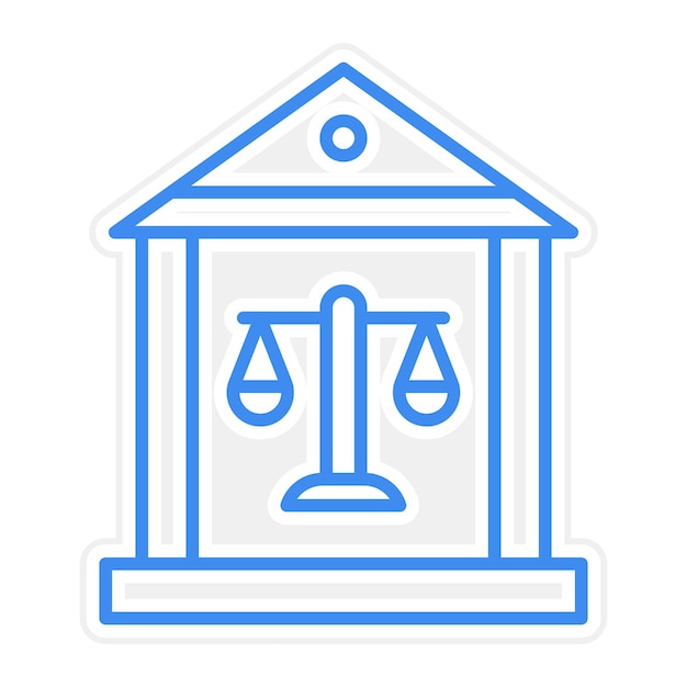 Ilustração vetorial da casa do tribunal