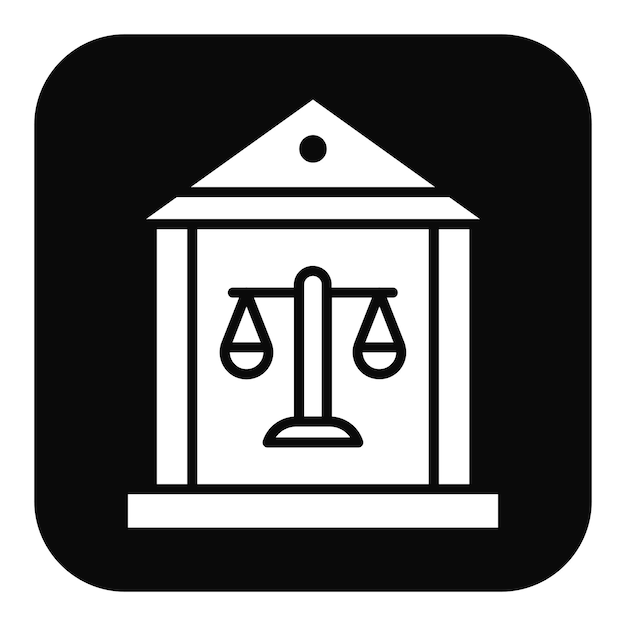 Ilustração vetorial da casa do tribunal