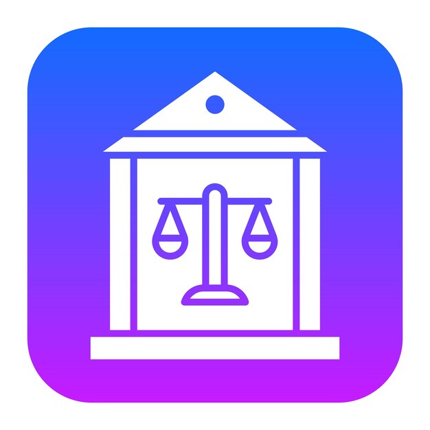 Ilustração vetorial da casa do tribunal