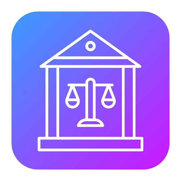 Ilustração vetorial da casa do tribunal