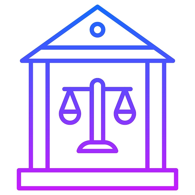 Ilustração vetorial da casa do tribunal