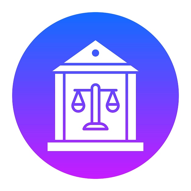 Ilustração vetorial da casa do tribunal