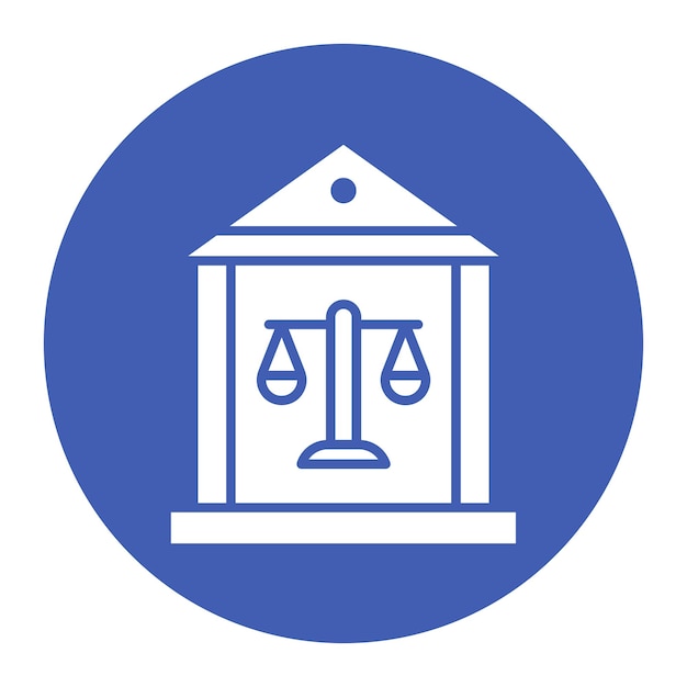 Ilustração vetorial da casa do tribunal