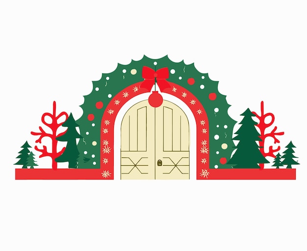 Ilustração vetorial da decoração de Natal