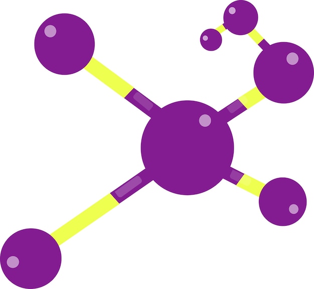 Vetor ilustração vetorial da estrutura molecular do vetor da molécula