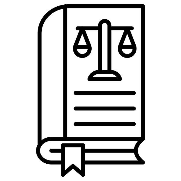 Ilustração vetorial da lei do livro