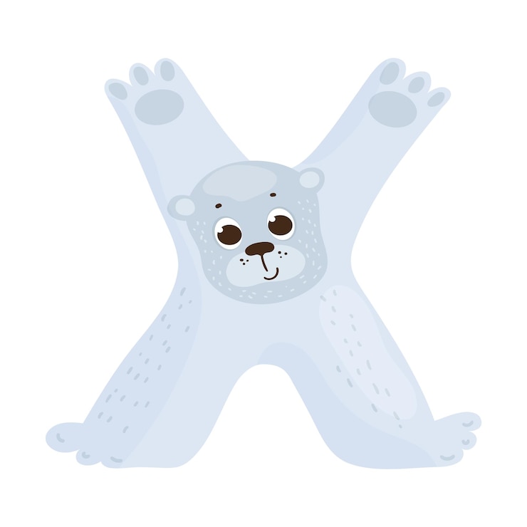 Vetor ilustração vetorial da letra inglesa na forma de um modelo animal para um elemento de logotipo para compor sua própria frase