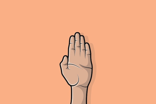 Ilustração vetorial da mão contando pessoas