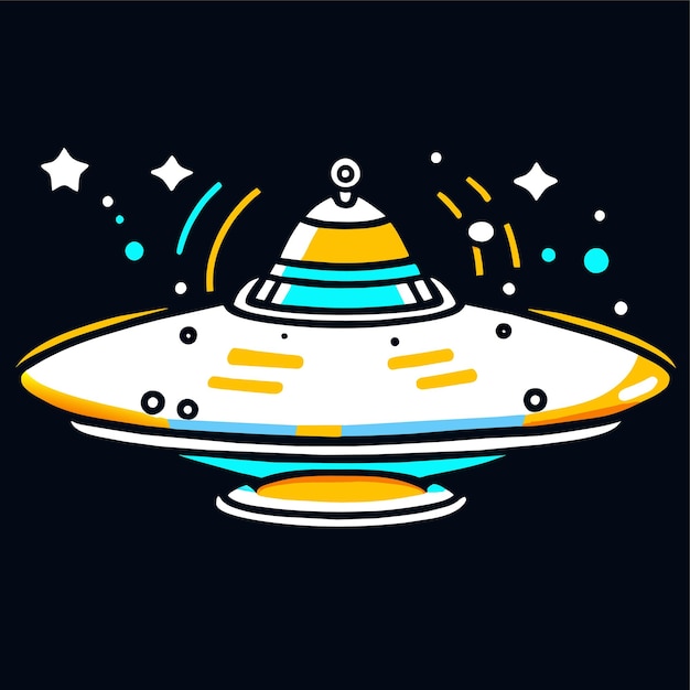 Ilustração vetorial da nave ufo