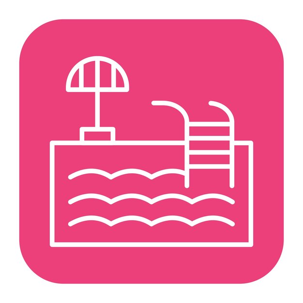 Ilustração vetorial da piscina