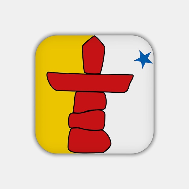 Vetor ilustração vetorial da província de bandeira de nunavut do canadá