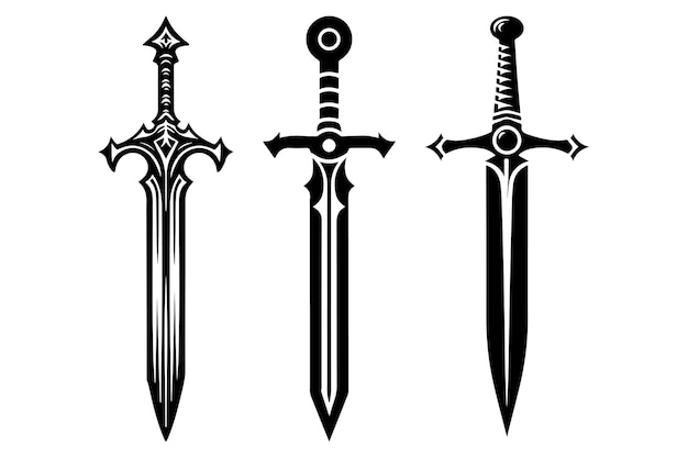 Ilustração vetorial da silhueta da espada
