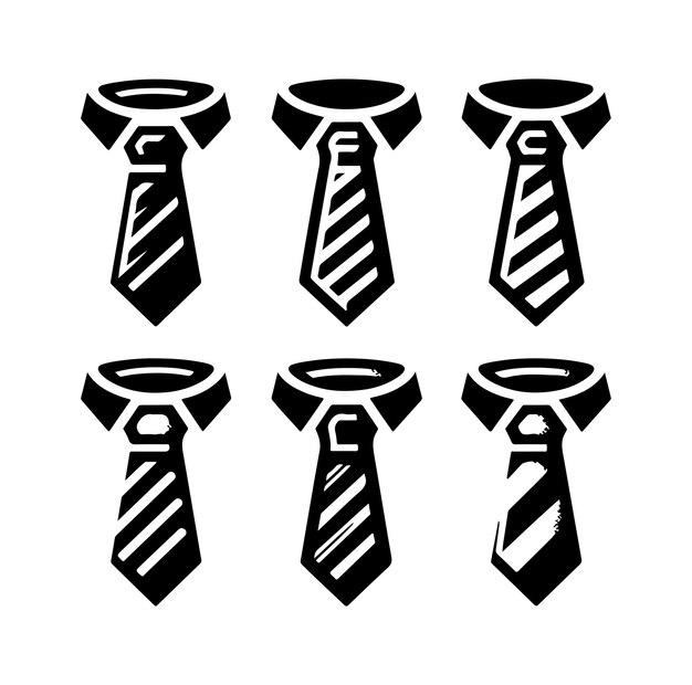 Vetor ilustração vetorial da silhueta do ícone da gravata