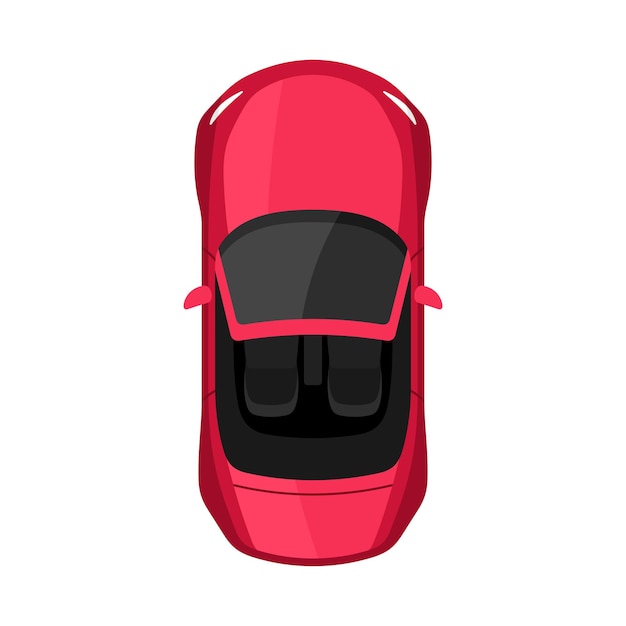 Ilustração vetorial da vista superior do carro cabriolet rosa Ilustração do carro Cabrio