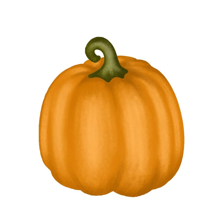 Vetor ilustração vetorial de abóbora laranja design de férias de ação de graças