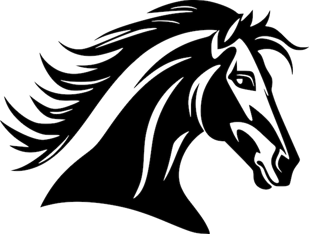Ilustração vetorial de alta qualidade do logotipo do cavalo ideal para gráficos de camisetas
