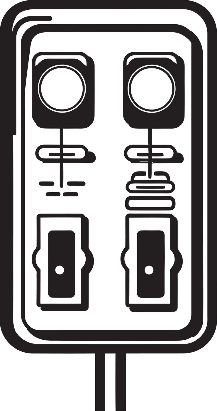 Vetor ilustração vetorial de alto detalhe de um contador elétrico residencial enfatizando um indicador de medição claro