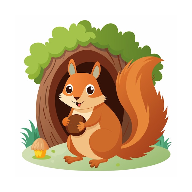 Ilustração vetorial de animais florestais
