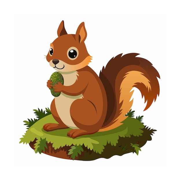 Ilustração vetorial de animais florestais