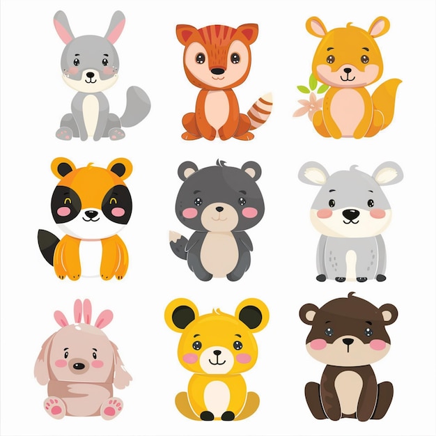 Ilustração vetorial de animais zoológico desenho animado natureza selvagem design de safari bonito leão vida selvagem de volta