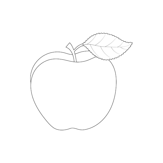 Vetor ilustração vetorial de apple desenhada à mão