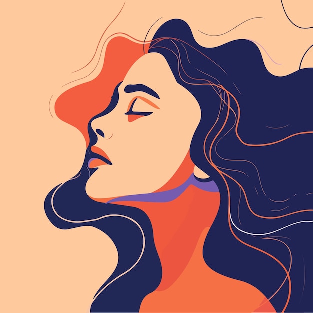 Ilustração vetorial de arte conceitual do Dia Internacional da Mulher