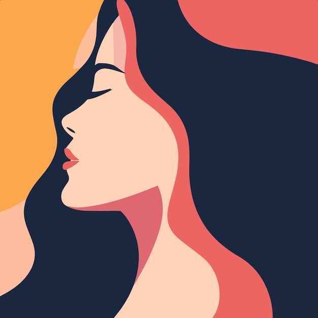 Ilustração vetorial de arte conceitual do Dia Internacional da Mulher