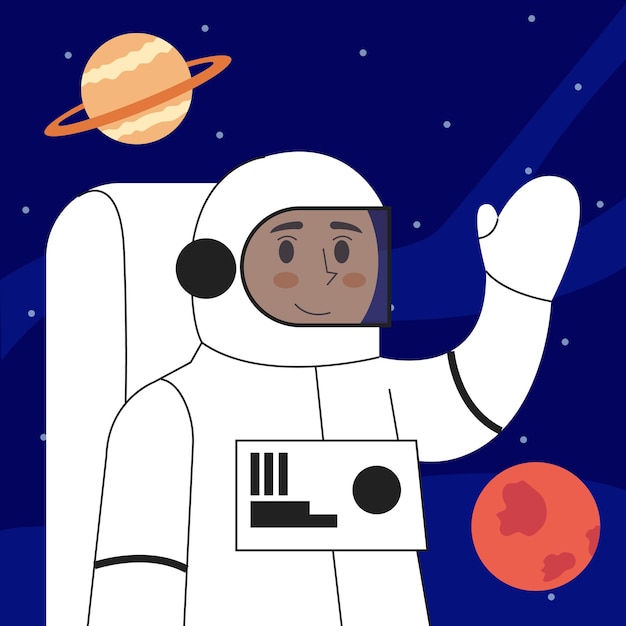 ilustração vetorial de astronauta