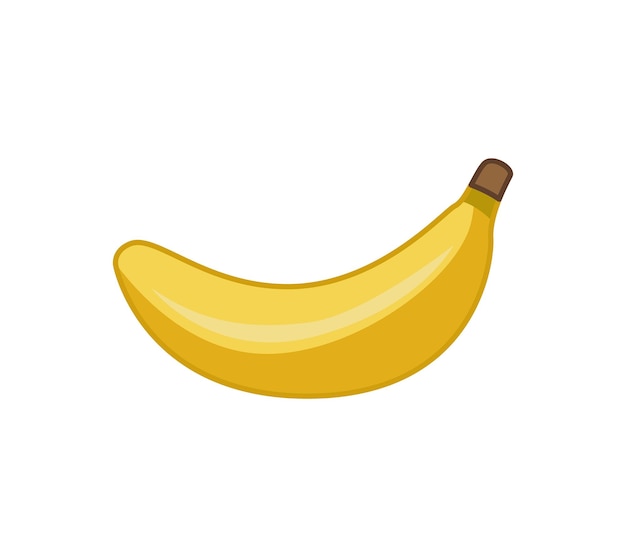 Ilustração vetorial de banana de uma fruta em um estilo infantil de desenho animado clipart engraçado isolado