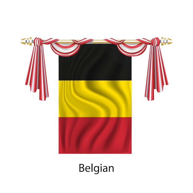 Ilustração vetorial de bandeira da bélgica