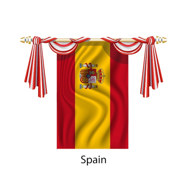 Ilustração vetorial de bandeira da espanha