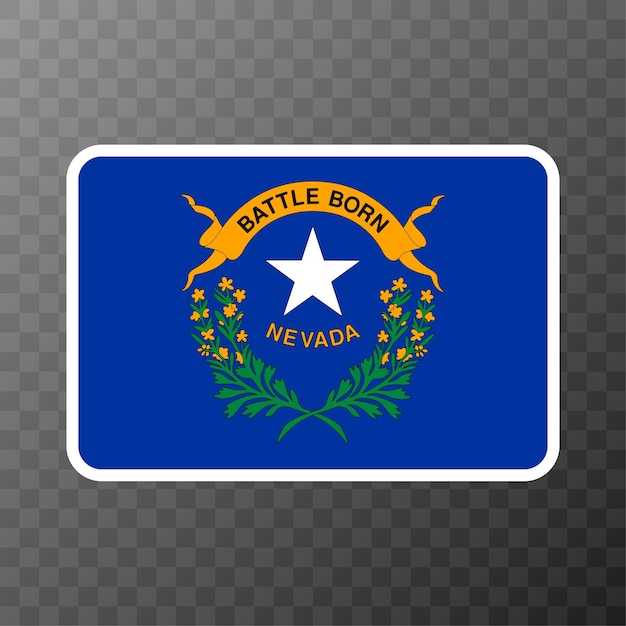 Vetor ilustração vetorial de bandeira do estado de nevada