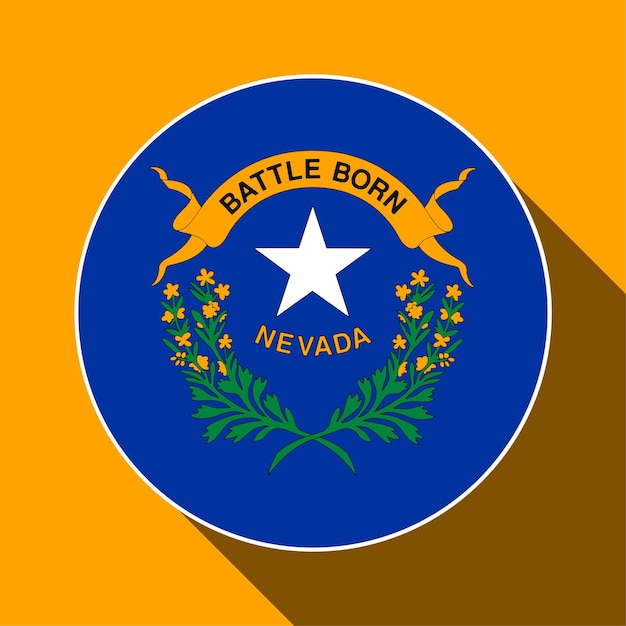 Vetor ilustração vetorial de bandeira do estado de nevada