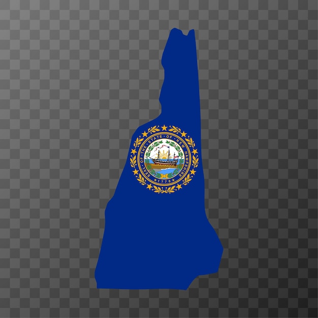 Vetor ilustração vetorial de bandeira do estado de new hampshire