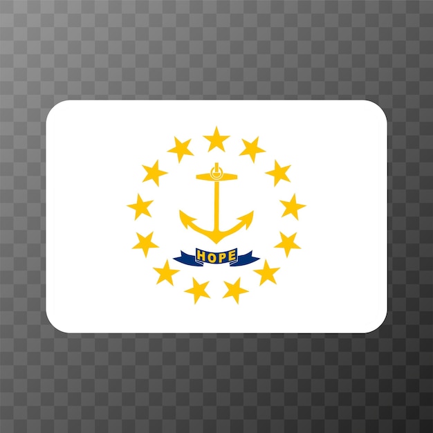 Ilustração vetorial de bandeira do estado de rhode island