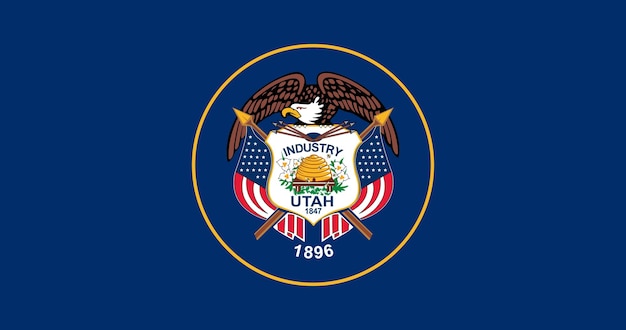 Vetor ilustração vetorial de bandeira do estado de utah