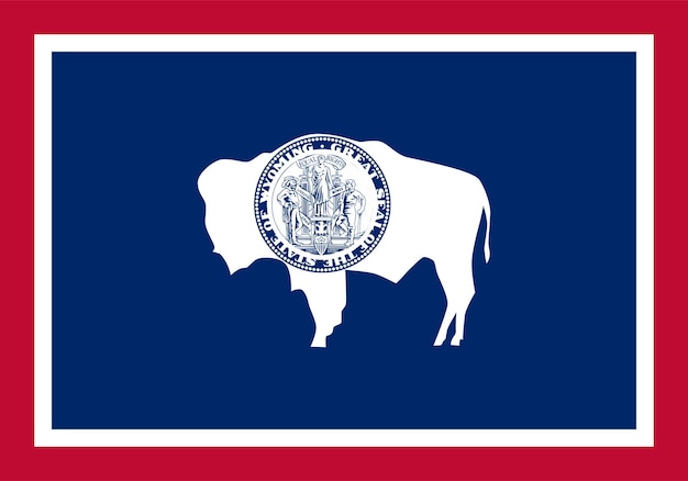 Ilustração vetorial de bandeira do estado de Wyoming