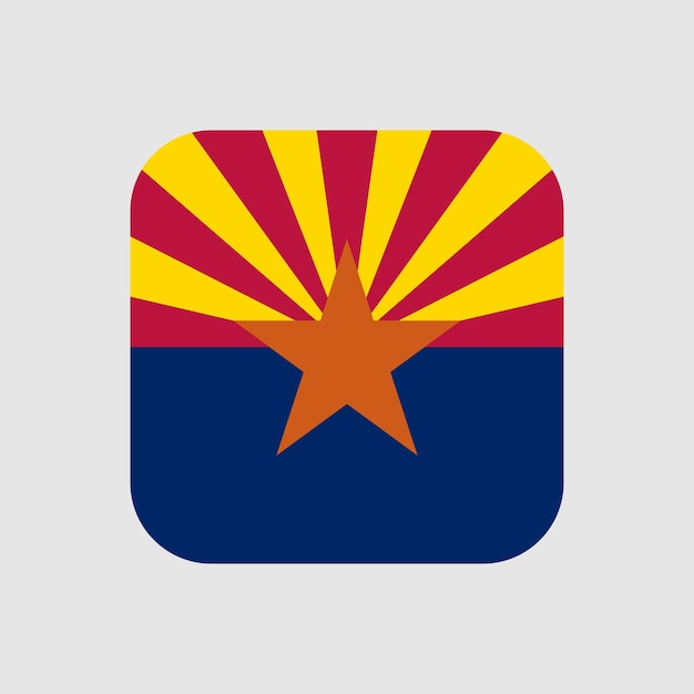 Ilustração vetorial de bandeira do estado do Arizona