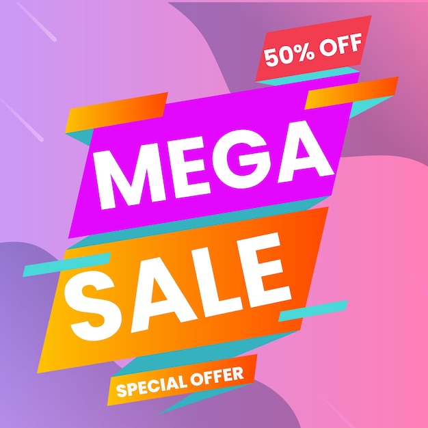 Ilustração vetorial de banner de oferta especial de super venda
