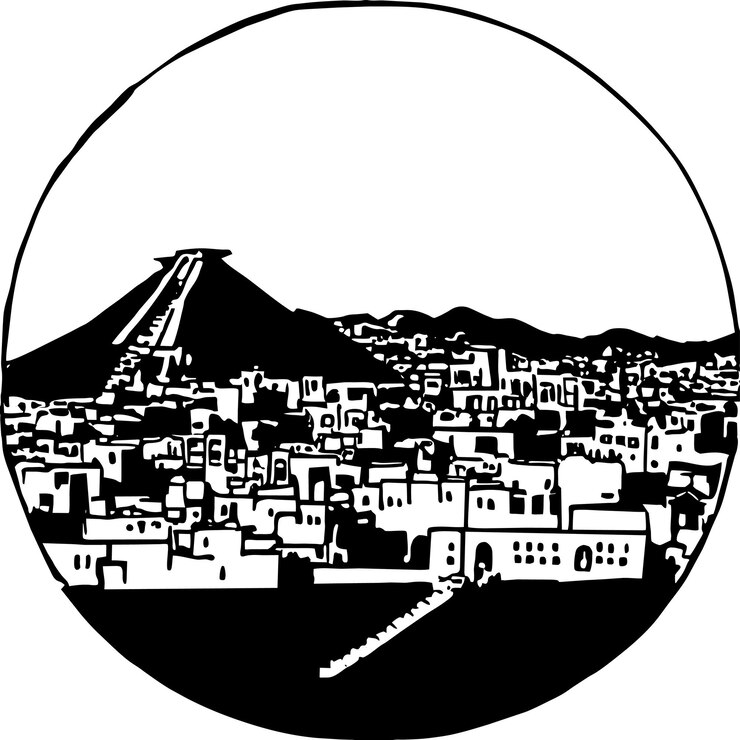 Vetor ilustração vetorial de belos edifícios do méxico