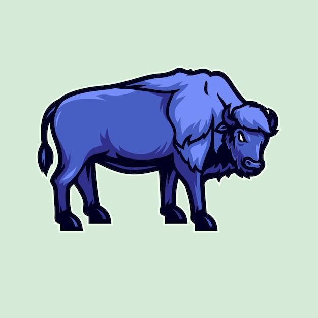 Ilustração vetorial de bisonte americano
