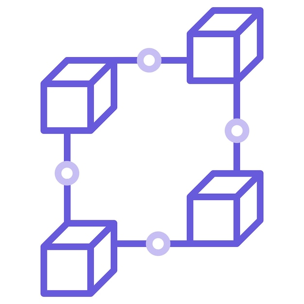 Ilustração vetorial de blockchain