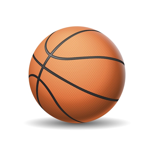 Ilustração vetorial de bola de basquete em fundo branco
