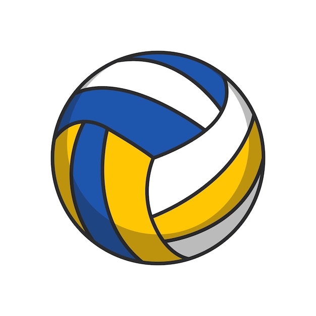 Ilustração vetorial de bola de vôlei isolada em fundo branco