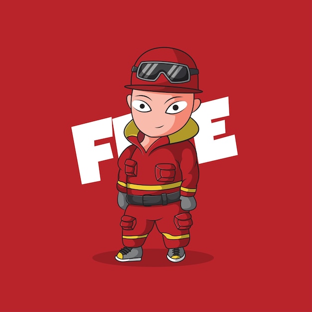 Vetor ilustração vetorial de bombeiro