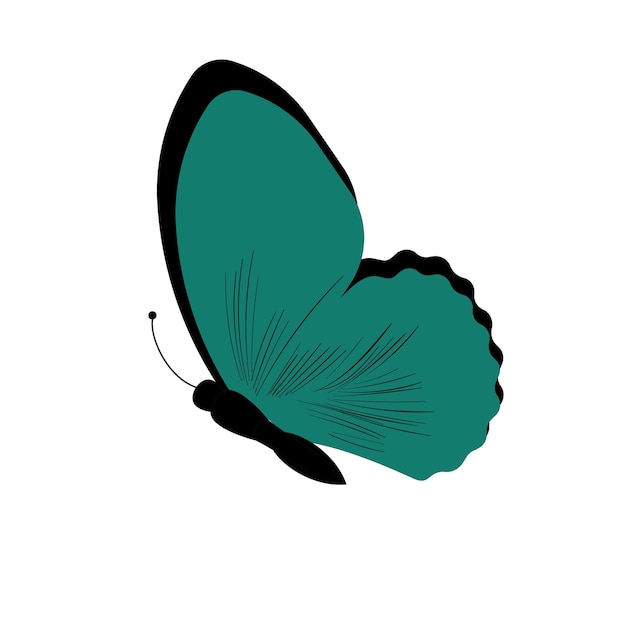Ilustração vetorial de borboleta ícone de conjunto de desenhos animados isolado inseto decorativo ícone de conjunto de desenhos animados vetorial