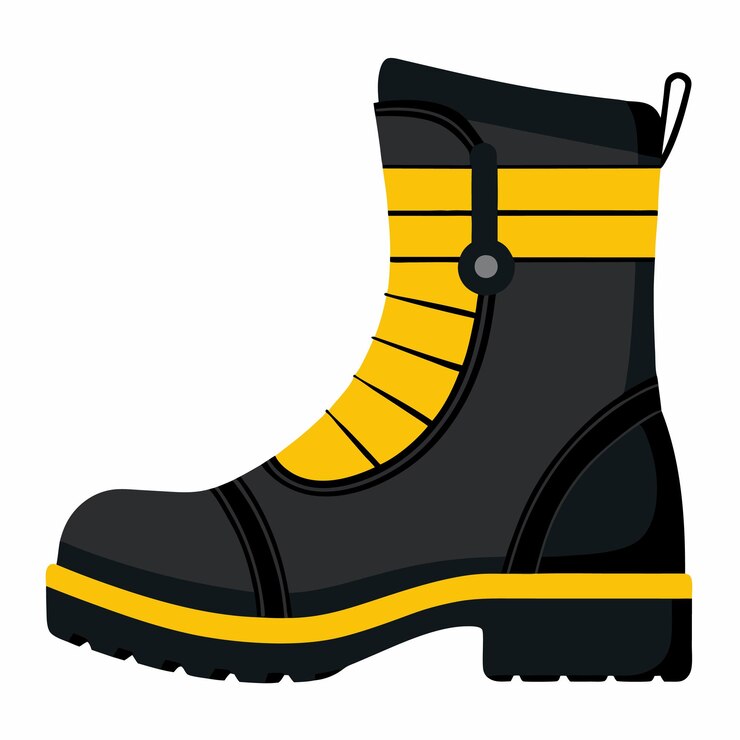 Vetor ilustração vetorial de botas de bombeiro