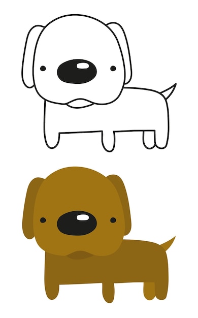 Vetor ilustração vetorial de cachorrinho